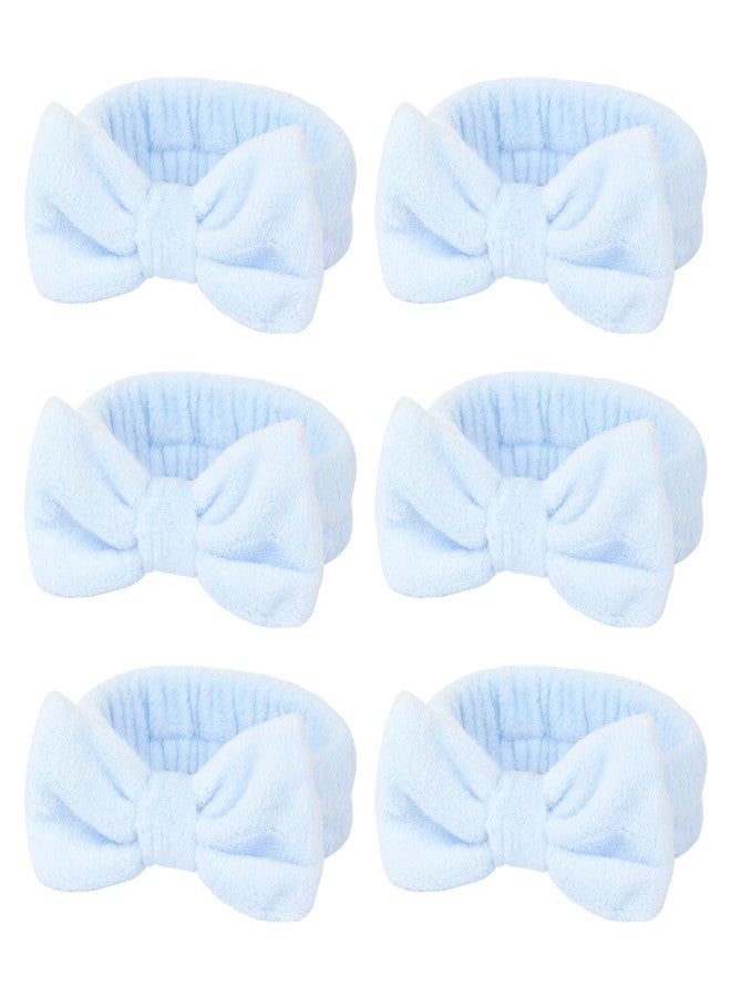 KIUEZIR Skincare Headband for Women Girls, 6 Pack Non Slip Elastic Headbands for Women, Spa Headband for Washing Face, Fashion Hair Accessories(Blue) - Image 1